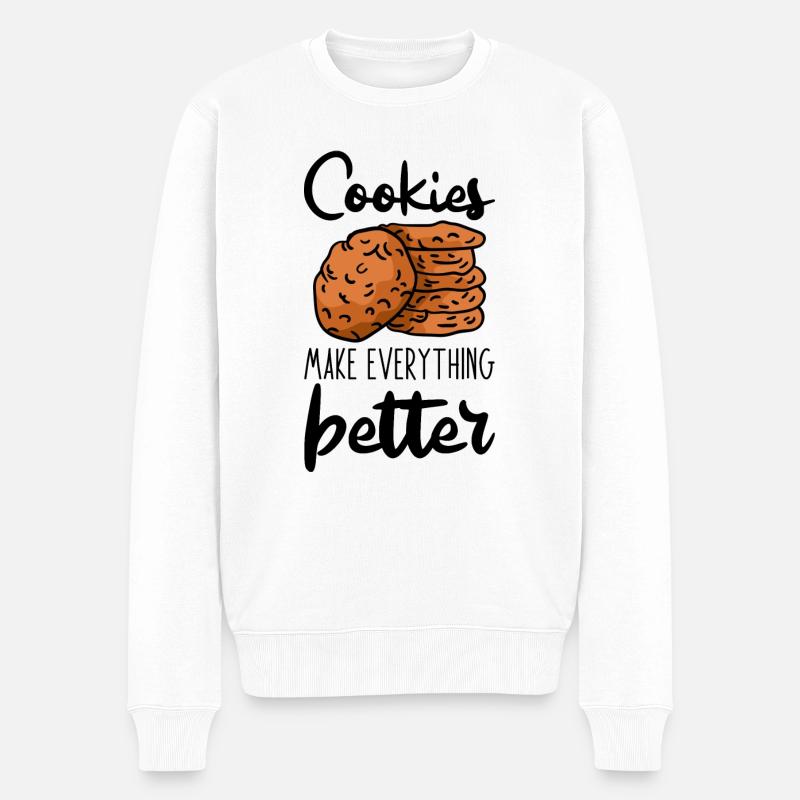 Cookies Make Everything Better 3 - Pull Premium bio Homme - blanc