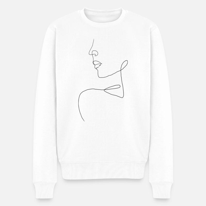 Women - Männer Premium Bio Pullover - Weiß