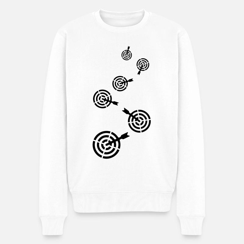 Darts Symbol - Männer Premium Bio Pullover - Weiß