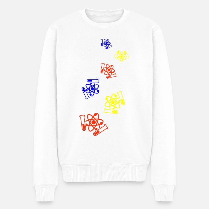Reagenzglas Symbol - Männer Premium Bio Pullover - Weiß