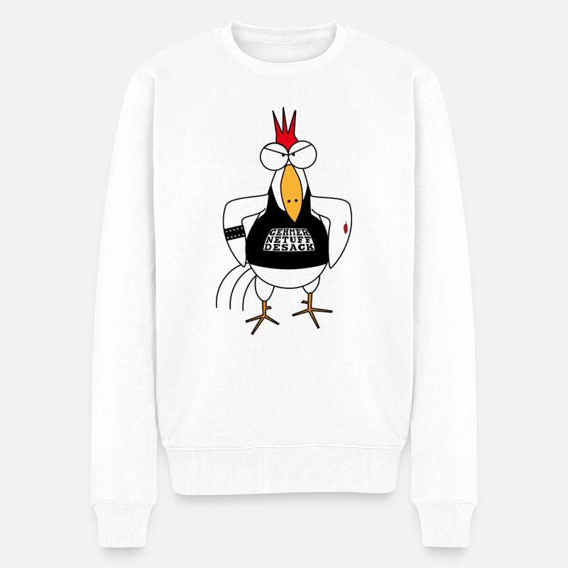 de beese Jockel - Männer Premium Bio Pullover - Weiß