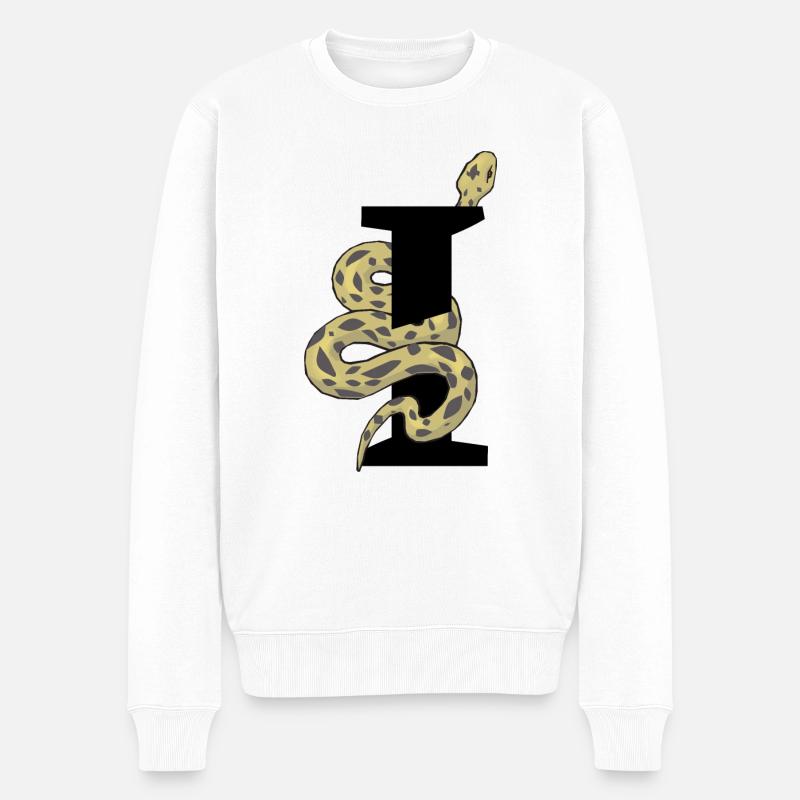 Lettre i serpent - Pull Premium bio Homme - blanc