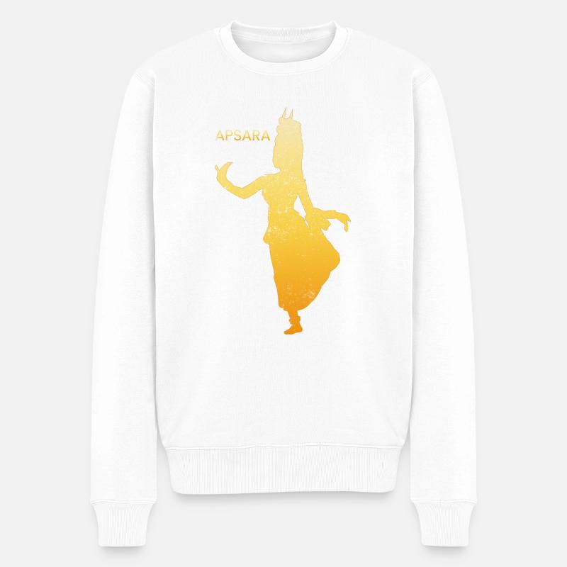 Kambodscha Tradition Tanz Khmer Apsara I Geschenk - Männer Premium Bio Pullover - Weiß