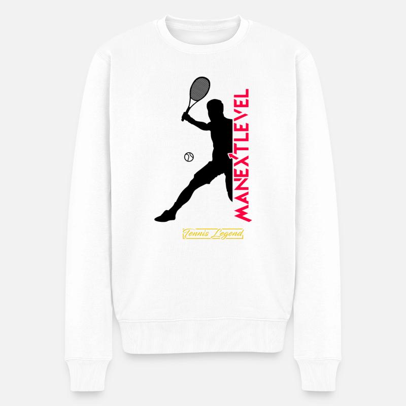 Tennis Legend - Männer Premium Bio Pullover - Weiß