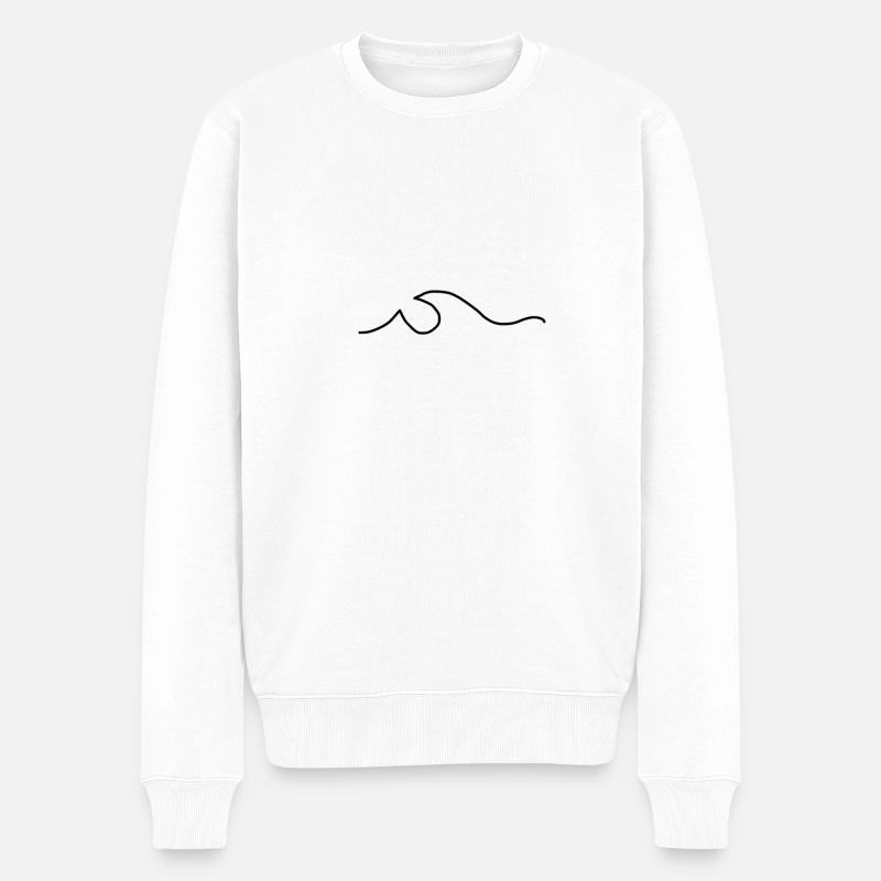 vague - Pull Premium bio Homme - blanc