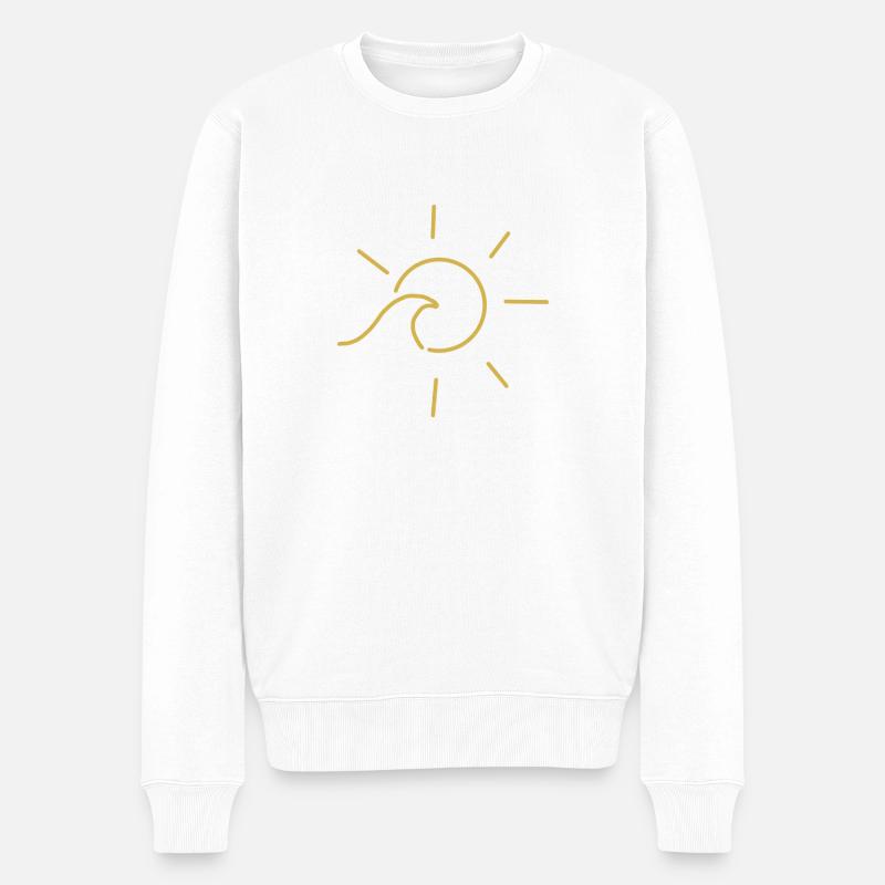 Vague de soleil - Pull Premium bio Homme - blanc