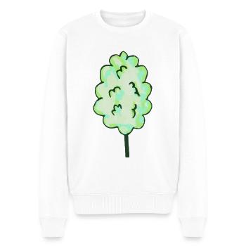 Barbe à papa vert - Pull Premium bio Homme - blanc - Devant - Thijin (182cm)