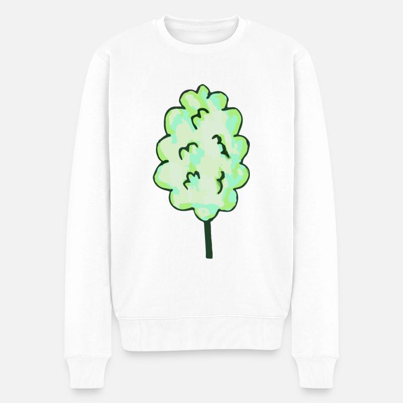 Barbe à papa vert - Pull Premium bio Homme - blanc