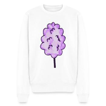 Barbe à papa violet - Pull Premium bio Homme - blanc - Devant - Thijin (182cm)