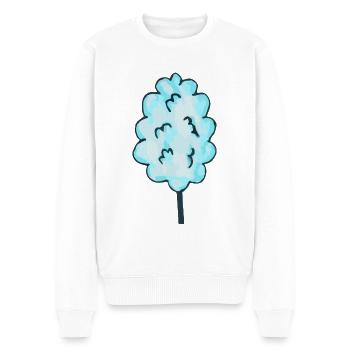 Barbe à papa violet - Pull Premium bio Homme - blanc - Devant - Thijin (182cm)