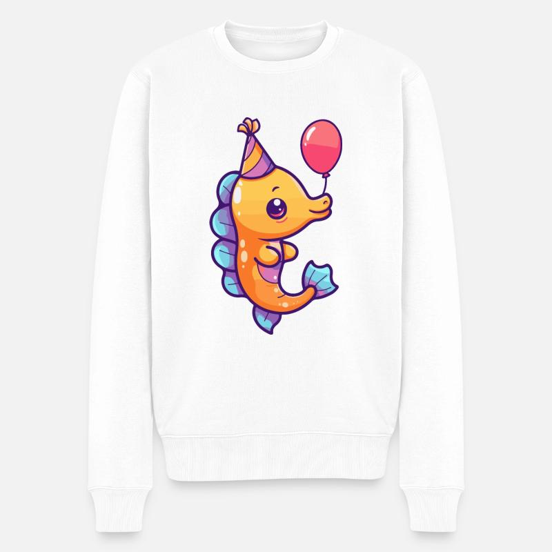 Hippocampe Anniversaire Bébé - Pull Premium bio Homme - blanc