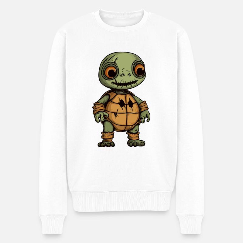 Turtle Halloween Comic Funny - Men's Premium Organic Jumper - white