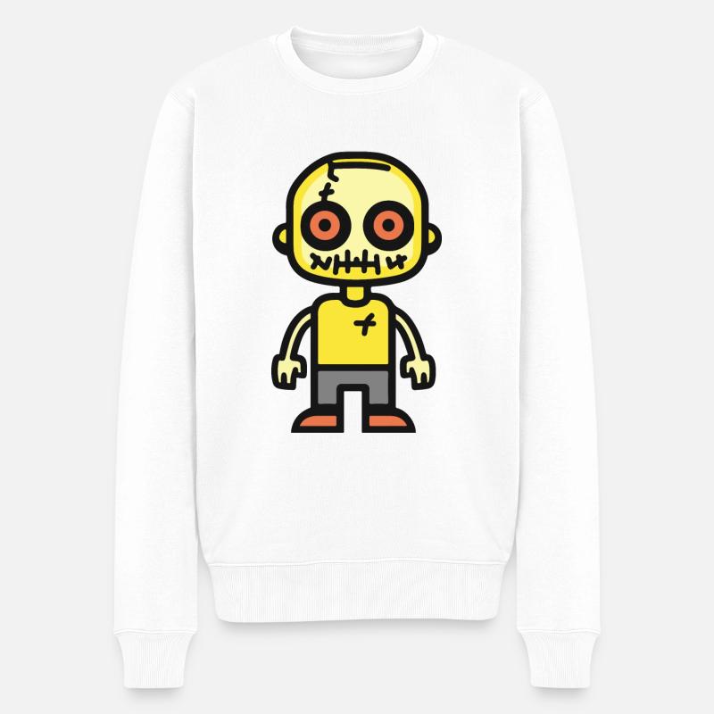 Zombie Halloween Drôle Drôle - Pull Premium bio Homme - blanc