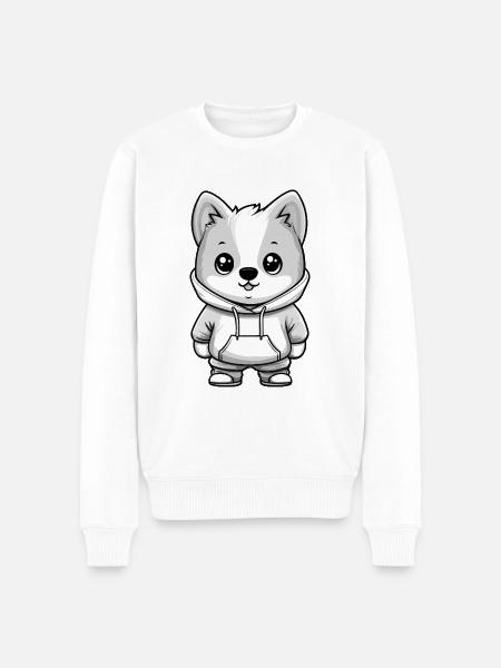 Samoyed Dog Funny - Men's Premium Organic Jumper - white