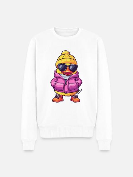 Duck Cool Comic - Men's Premium Organic Jumper - white