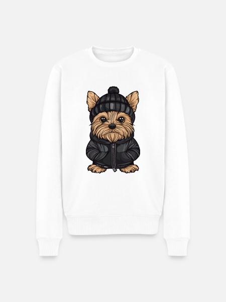 Yorkshire Terrier Dog Winter - Men's Premium Organic Jumper - white
