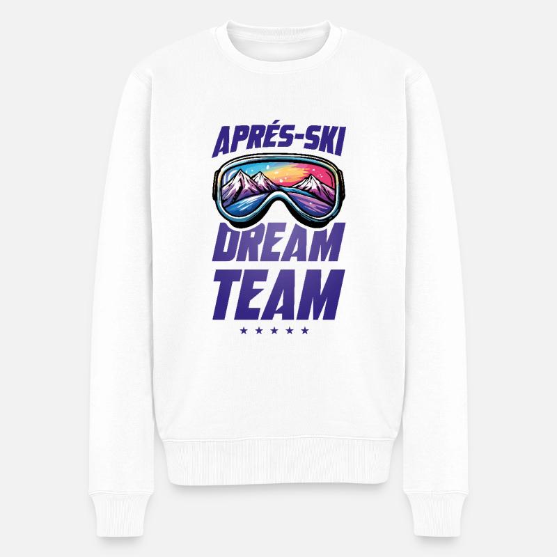 Équipe de rêve de l’après-ski - Pull Premium bio Homme - blanc