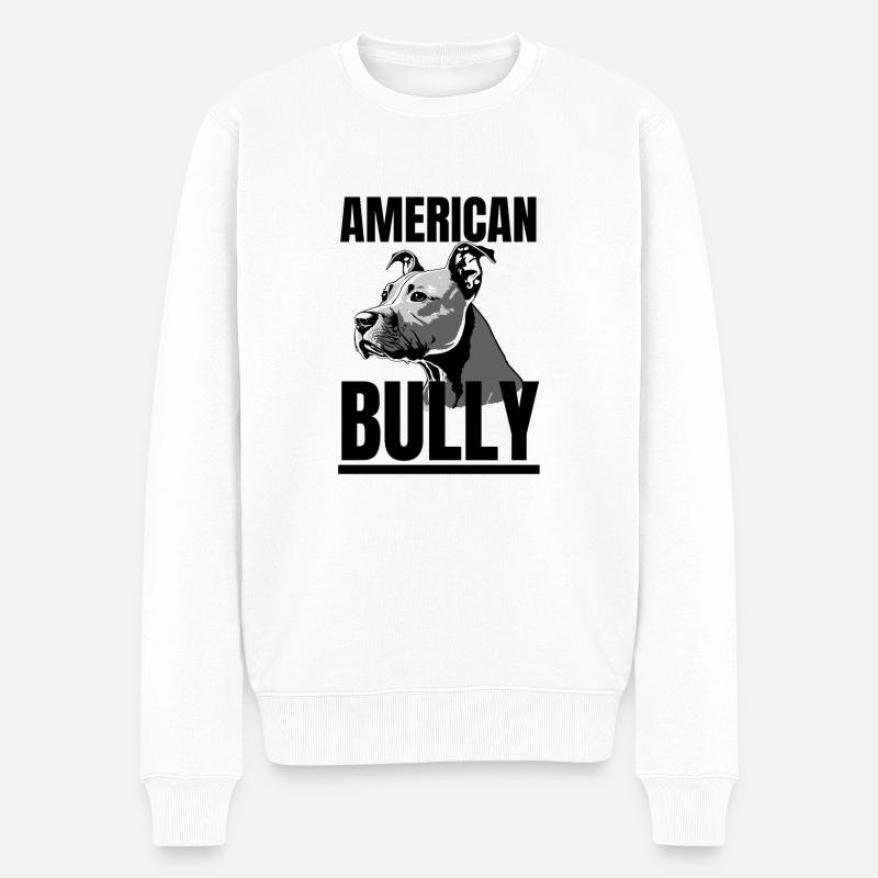 American Bully Pride - Männer Premium Bio Pullover - Weiß