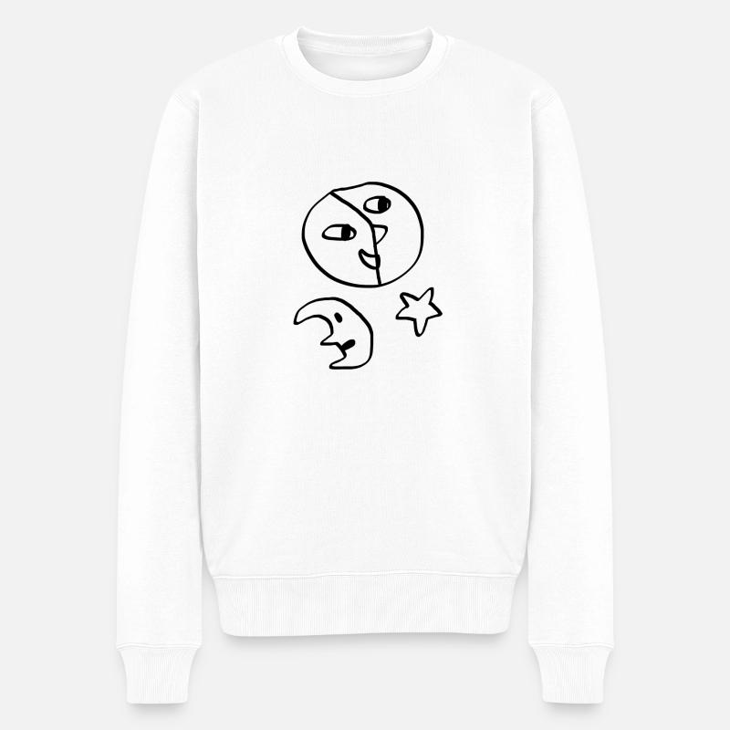 shaky Doodles - Männer Premium Bio Pullover - Weiß
