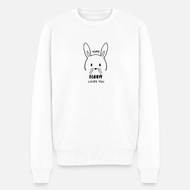 bunnylovesyou - Männer Premium Bio Pullover - Weiß
