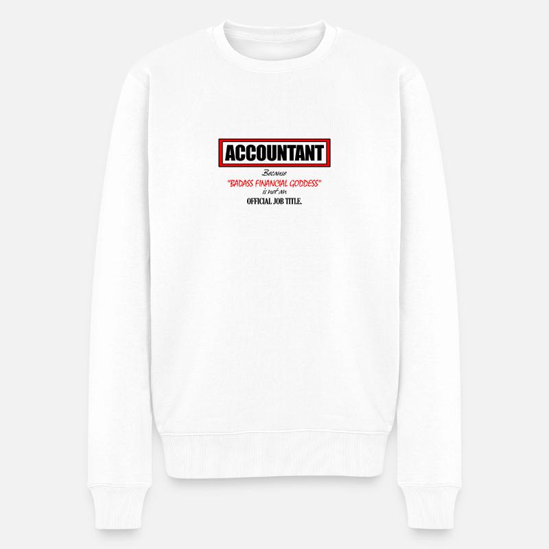 Accountant - Männer Premium Bio Pullover - Weiß