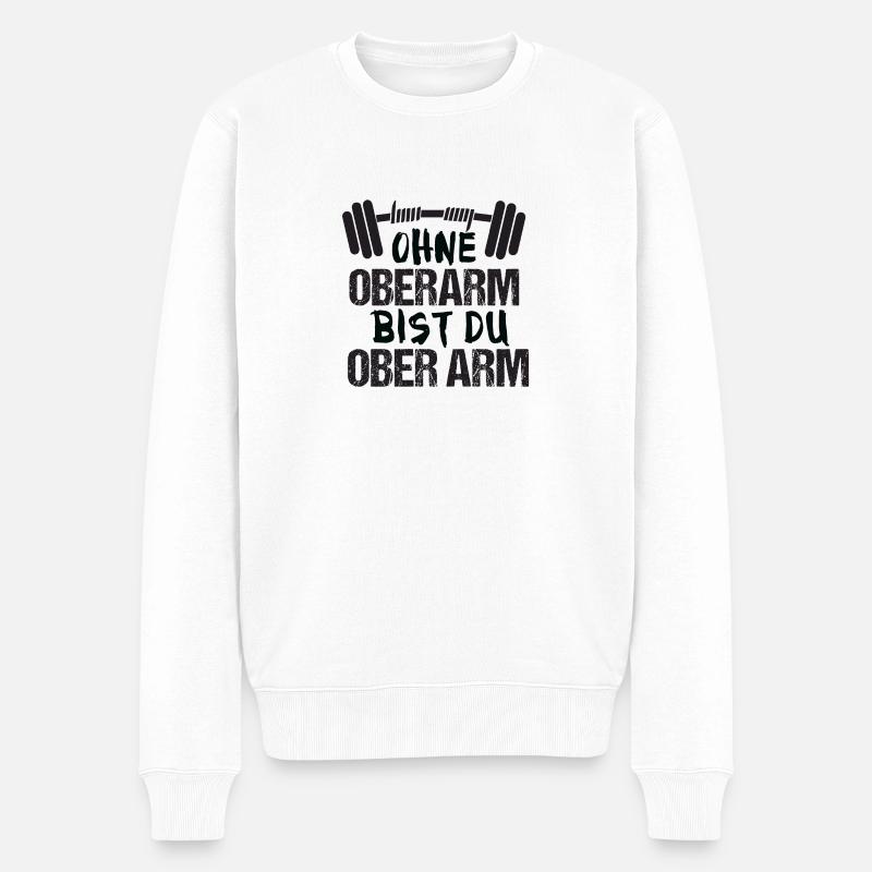 DESIGN 2 - Männer Premium Bio Pullover - Weiß
