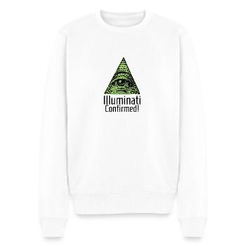 Illuminati Confirmed funny gift - Men's Premium Organic Jumper - white - Front - Thijin (182cm)