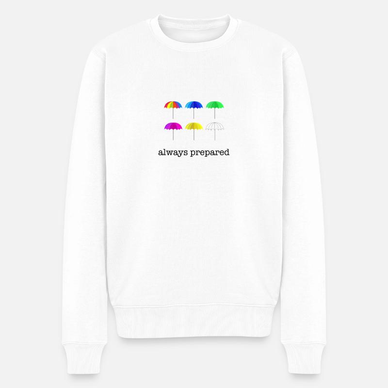 Regenschirme Herbst Geschenkidee - Männer Premium Bio Pullover - Weiß