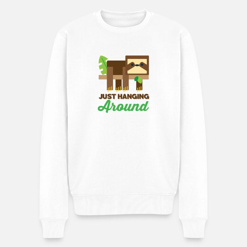 chat doux - Pull Premium bio Homme - blanc