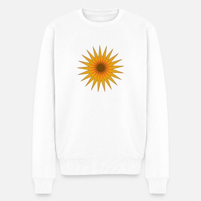Sonne, Sun - Männer Premium Bio Pullover - Weiß