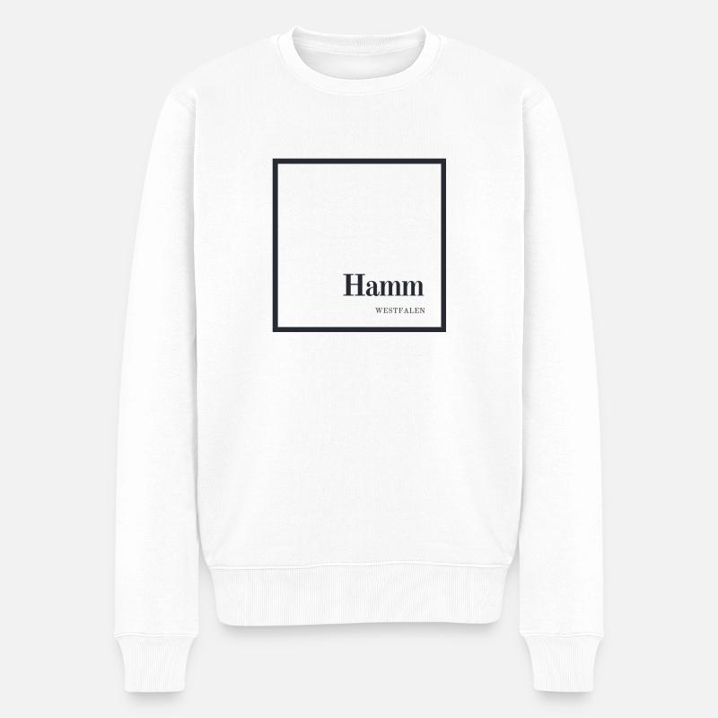 Meine Stadt - Hamm - Männer Premium Bio Pullover - Weiß