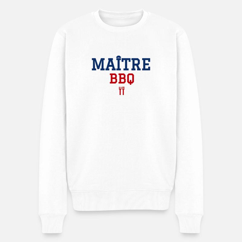Maître BBQ - Pull Premium bio Homme - blanc