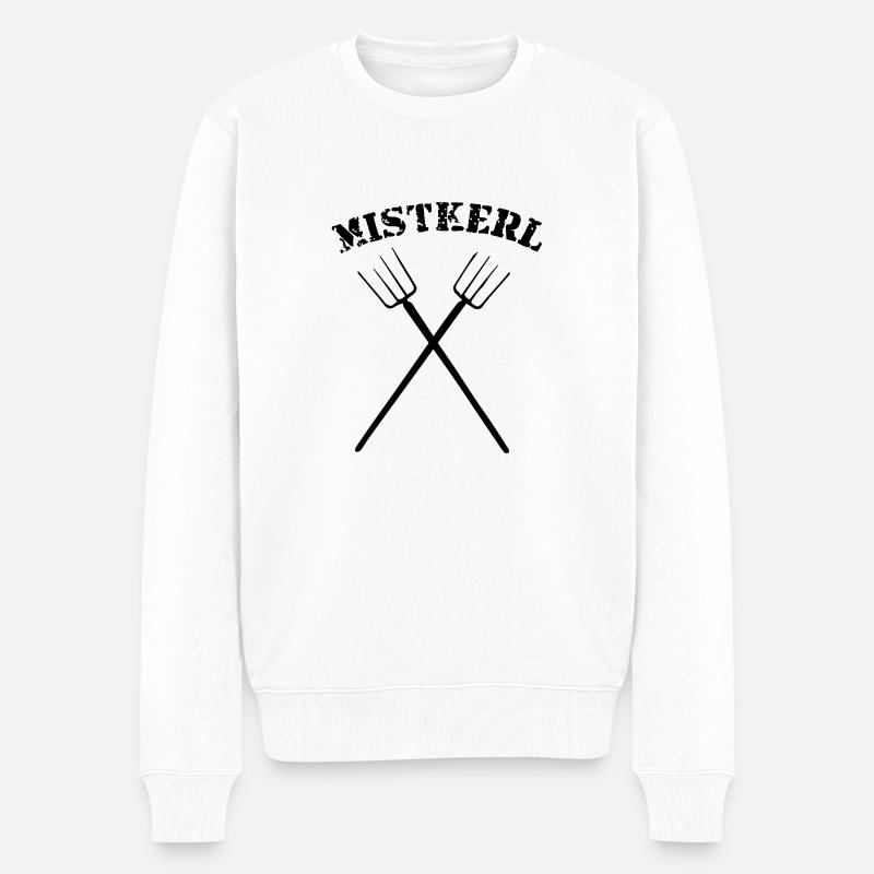 Mistkerl - Männer Premium Bio Pullover - Weiß