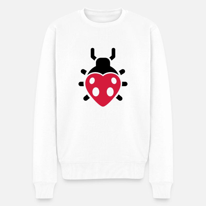 Coccinelle de coeur - Pull Premium bio Homme - blanc