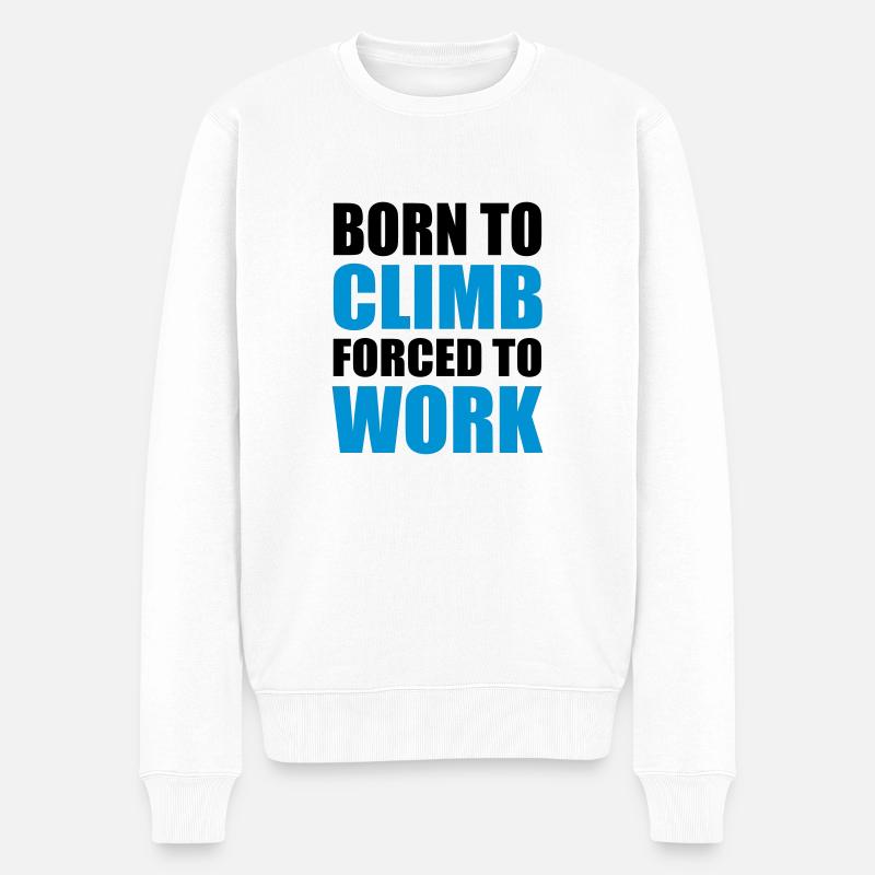 klettern - Männer Premium Bio Pullover - Weiß