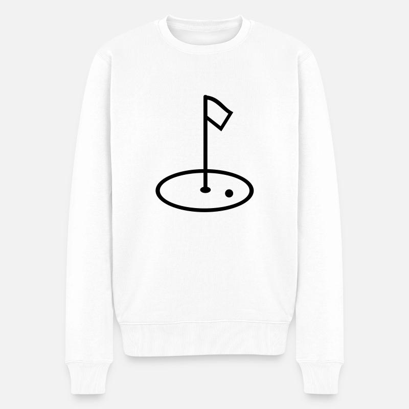 Golf - Männer Premium Bio Pullover - Weiß