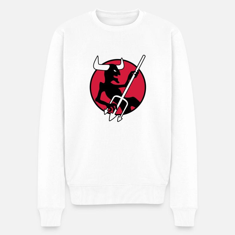 rockin_devil_3c - Pull Premium bio Homme - blanc