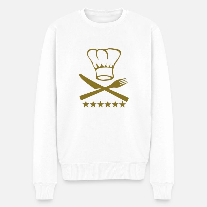 Kochen - Männer Premium Bio Pullover - Weiß