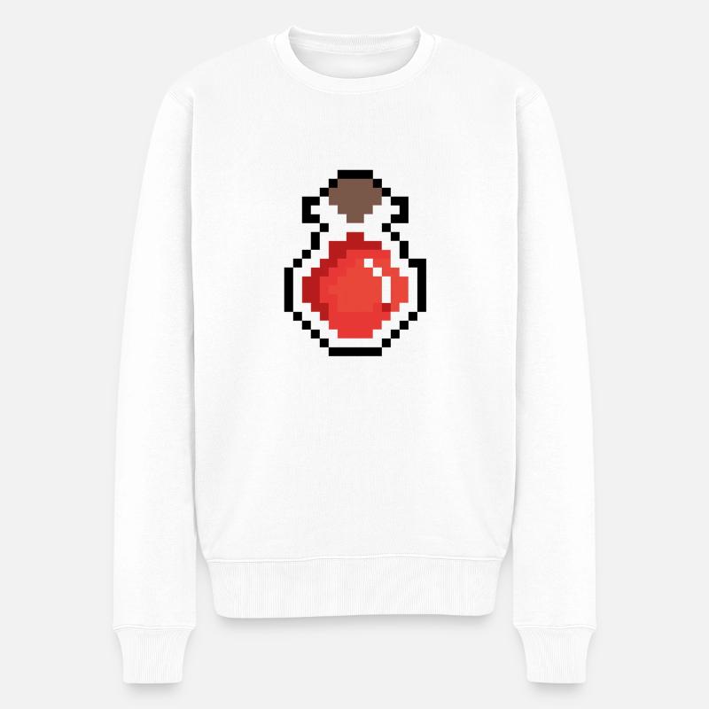 Buvez des pixels rouges - Pull Premium bio Homme - blanc
