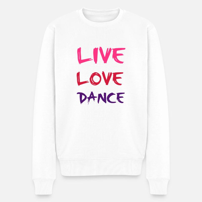Dance - Männer Premium Bio Pullover - Weiß