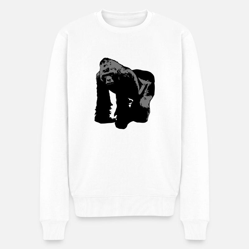 gorilla - Pull Premium bio Homme - blanc