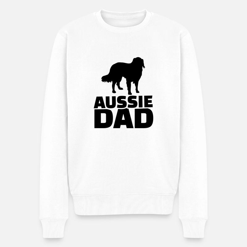 Aussie - Männer Premium Bio Pullover - Weiß
