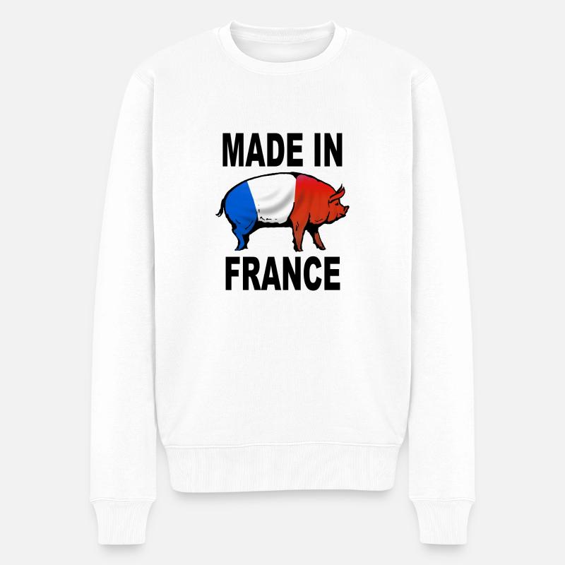 charcutier cochonnailles 04 - Pull Premium bio Homme - blanc