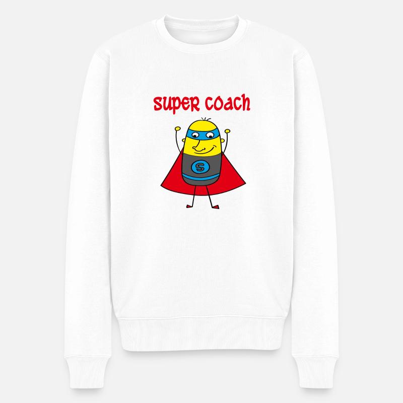 Super coach - Pull Premium bio Homme - blanc