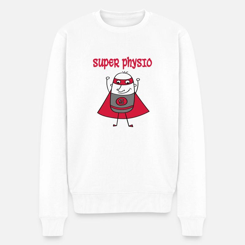 Physio - Männer Premium Bio Pullover - Weiß
