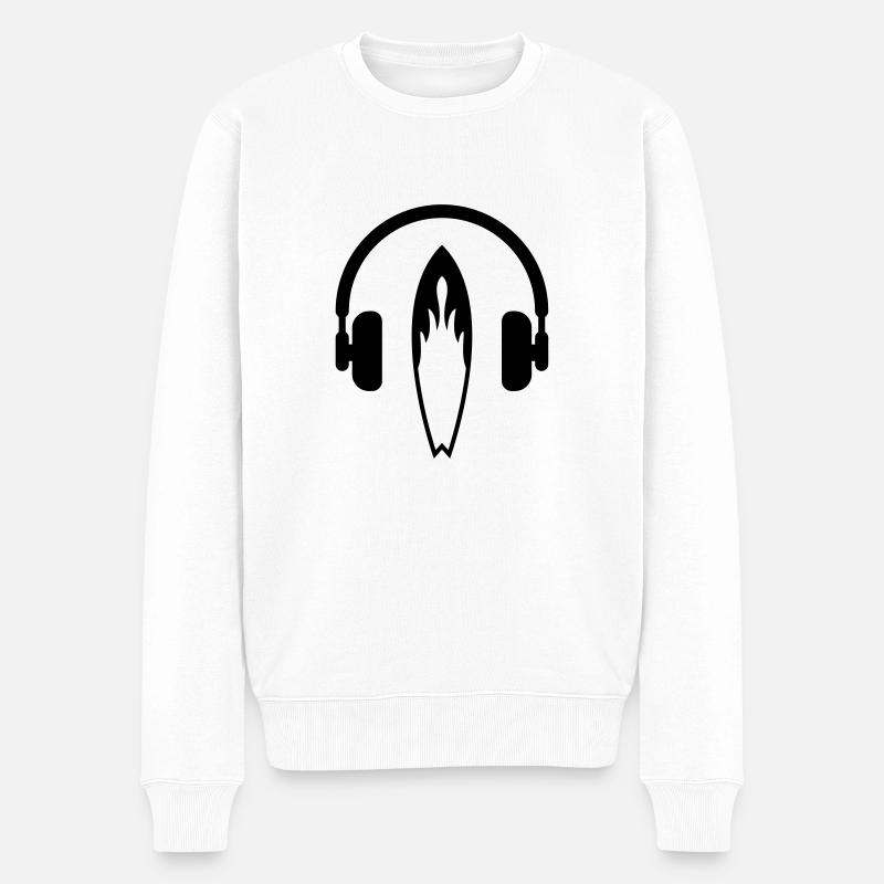 surf / surfeur / surfer / plage - Pull Premium bio Homme - blanc