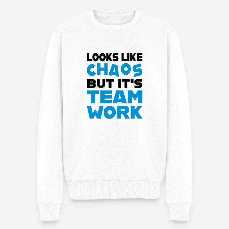 Travail d'équipe - Pull Premium bio Homme - blanc