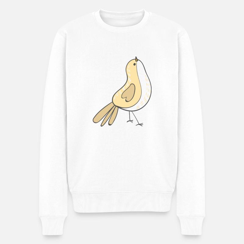Vogel - Männer Premium Bio Pullover - Weiß