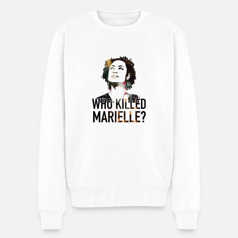 Qui a tué Marielle ? - Pull Premium bio Homme - blanc