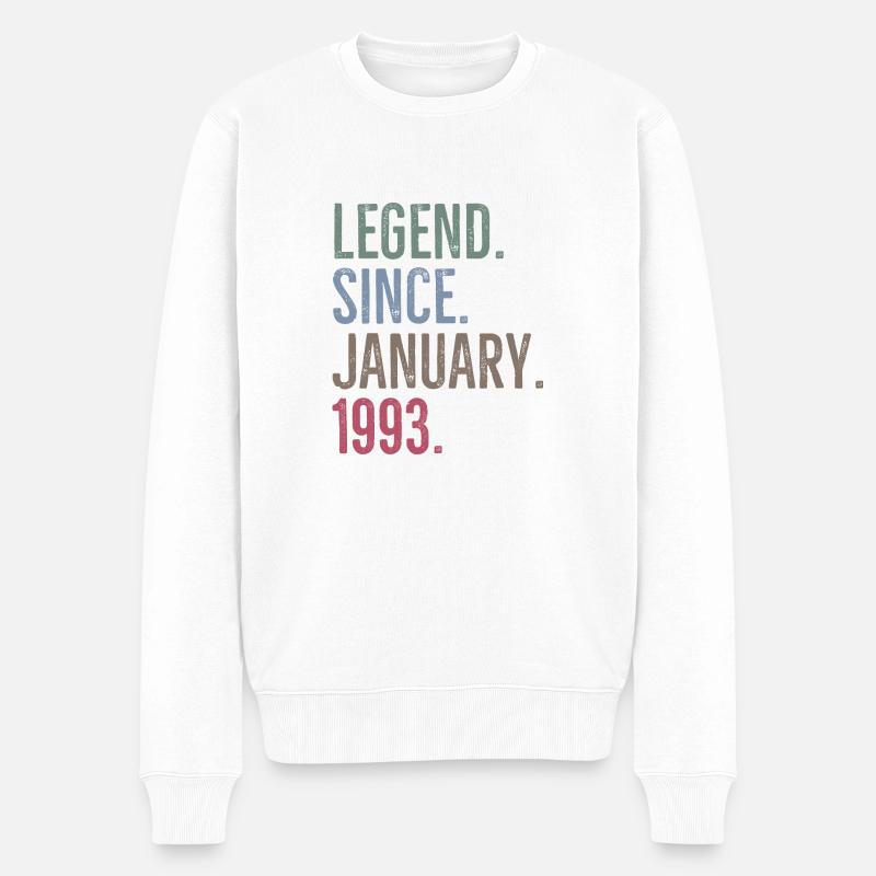 Légende depuis janvier 1993 - Pull Premium bio Homme - blanc